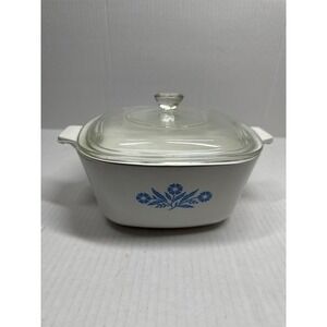 Vintage Corningware Blue‎ Cornflower 1-3/4 Quart Casserole With Lid Pyroceram